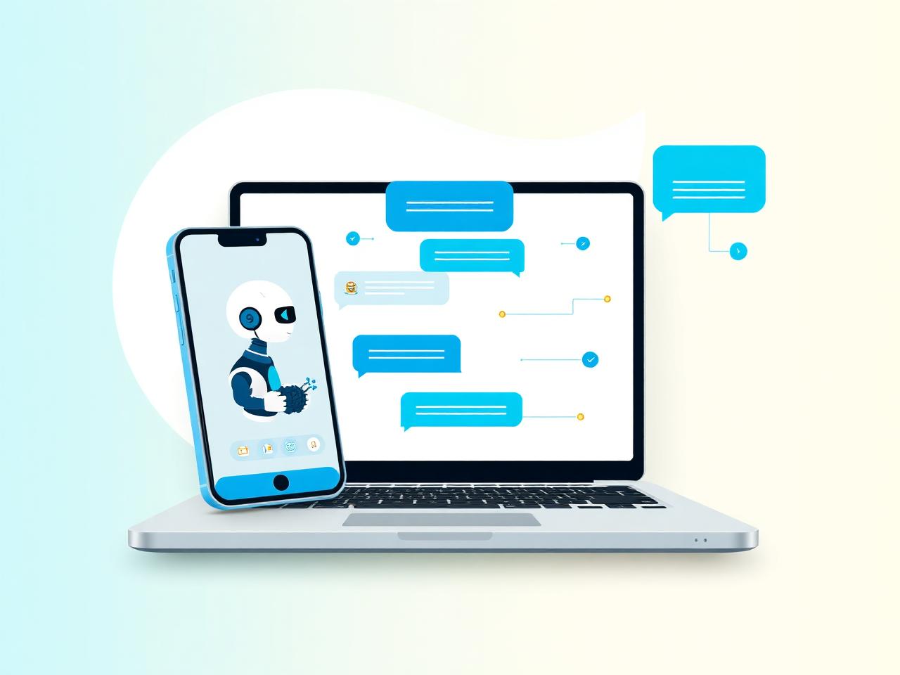 AI agent on phone and laptop